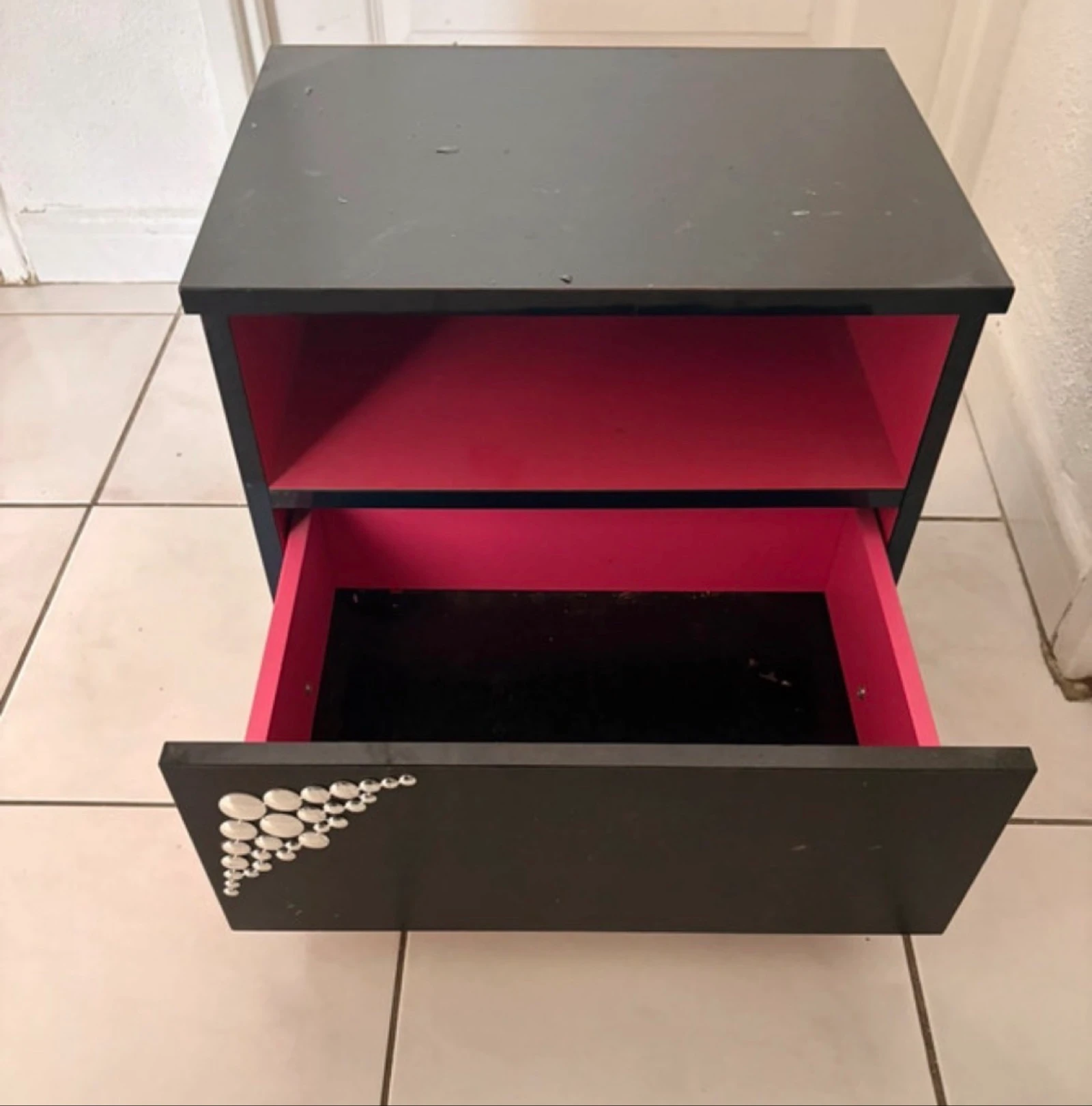 Conjunto completo negro lacado: Escritorio + Cama + Mesita de noche - Estilo moderno y funcional – photo 10